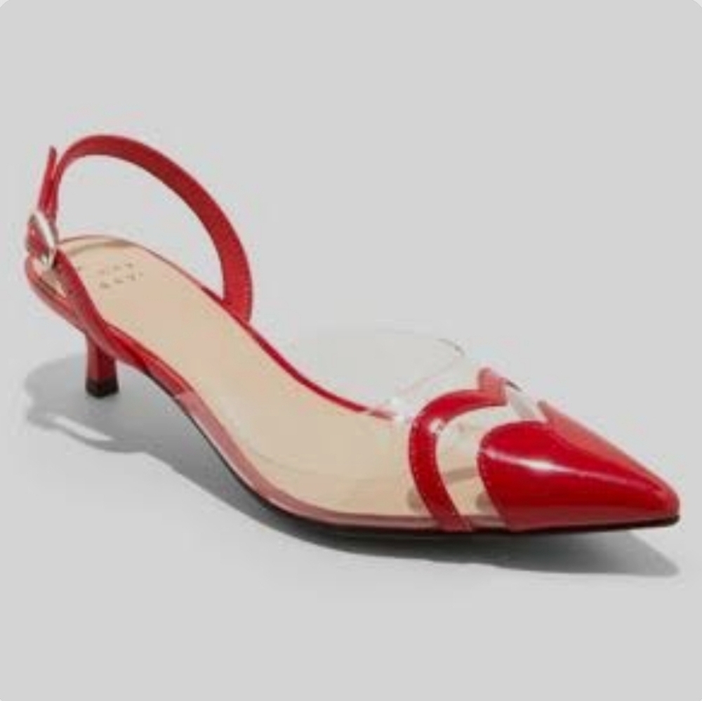 RESTOCKED Eleanor Heart Slingback Heels - A New Day